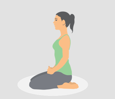 Postura Vajrasana 